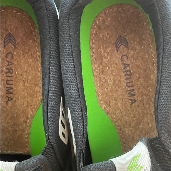 Cariuma Slip-On Sneakers in Black with White Accents - Picture 2 of 6